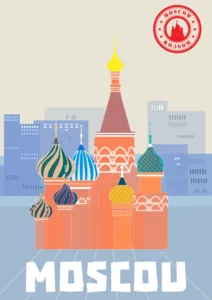 Affiche minimaliste de Moscou